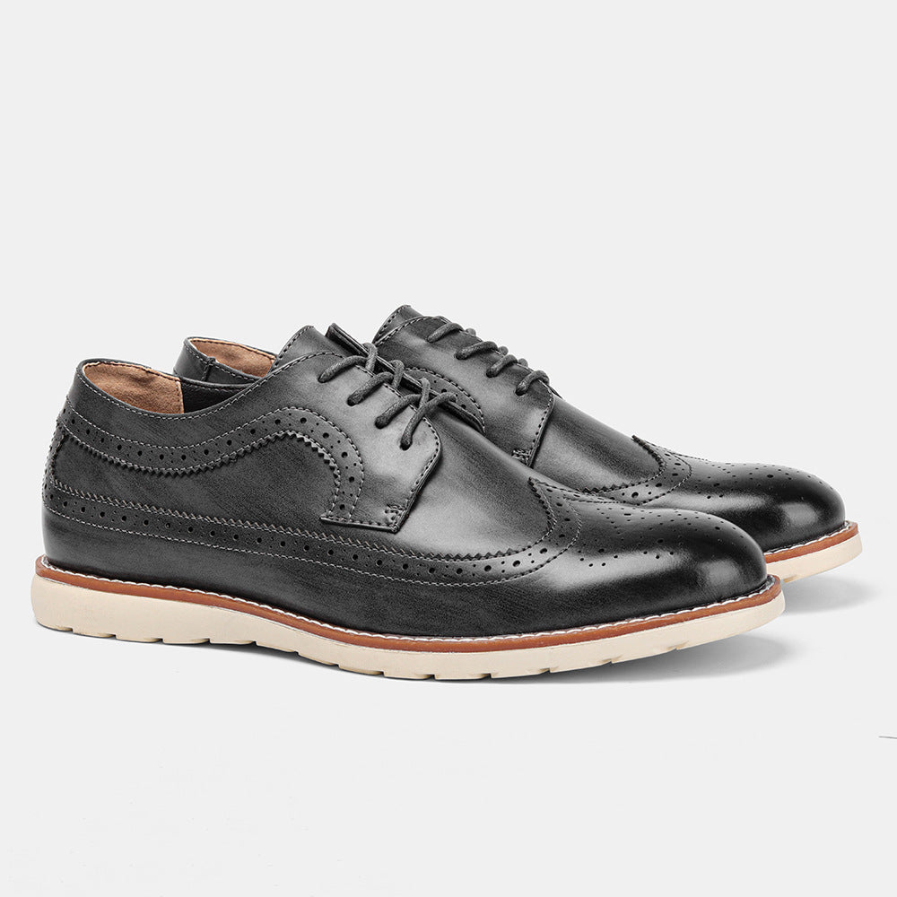 Men's Casual Oxfords Wingtip Business Formal Dress Shoes