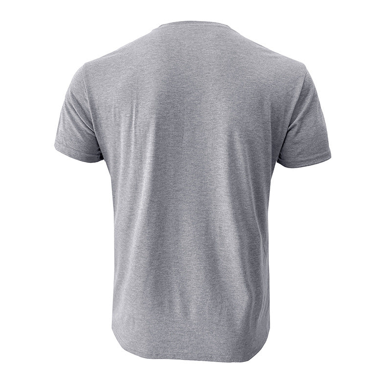 Men's Henley Button Cotton T-shirts With Pocket