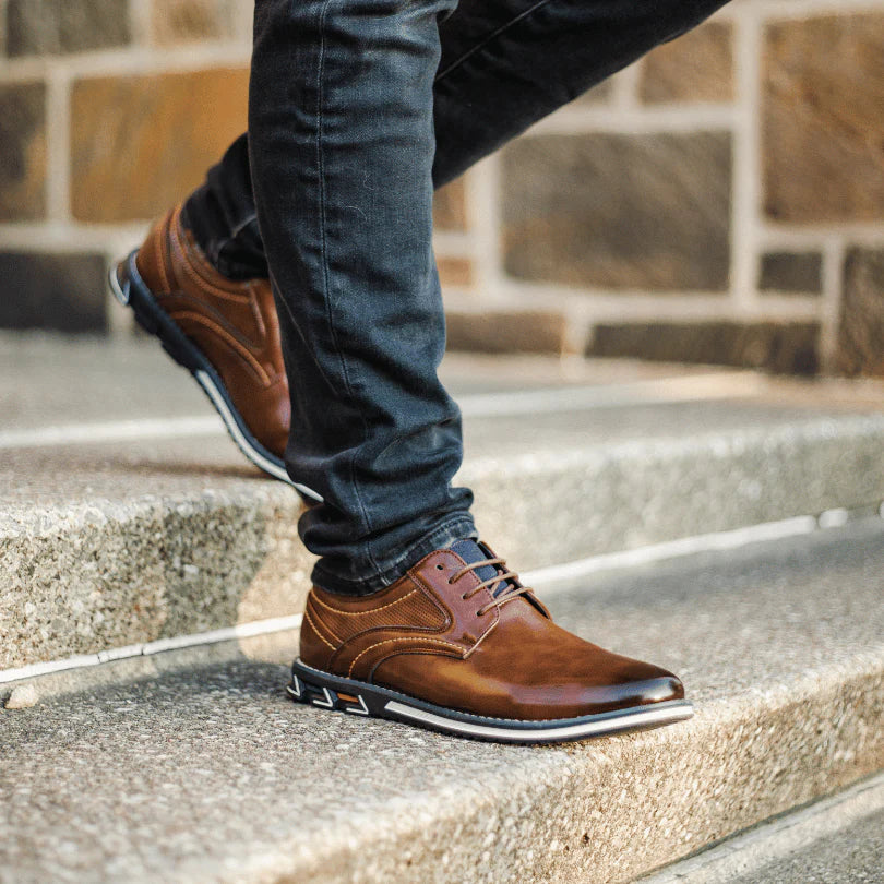 Men's Orthopedic Comfortable Leather Walking Office Shoes