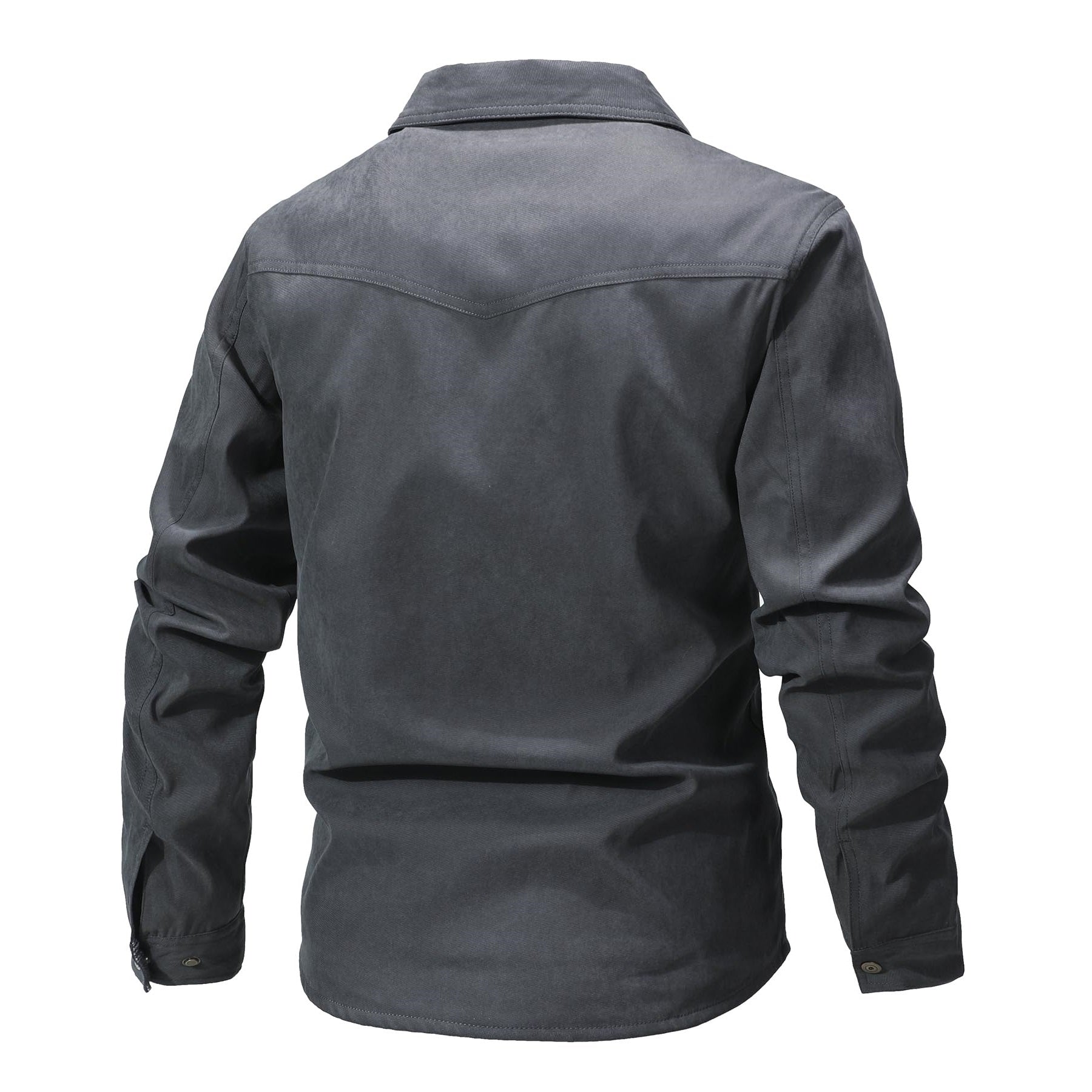 Men's Plaid Flannel Collar Casual Work Jacket