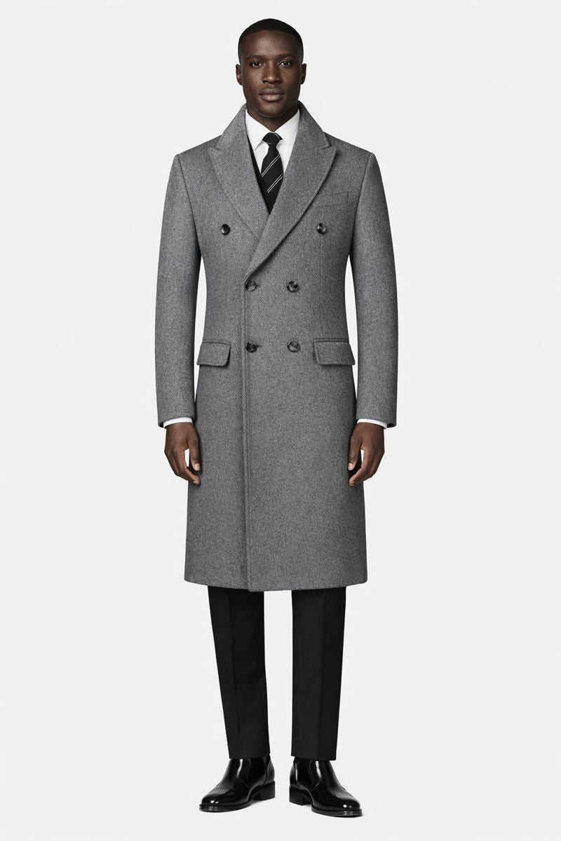 Wixese Long Wool Pea Coat