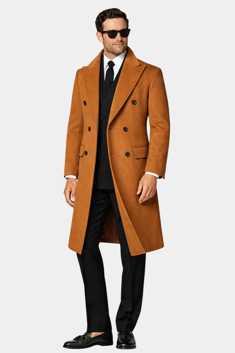 Wixese Long Wool Pea Coat