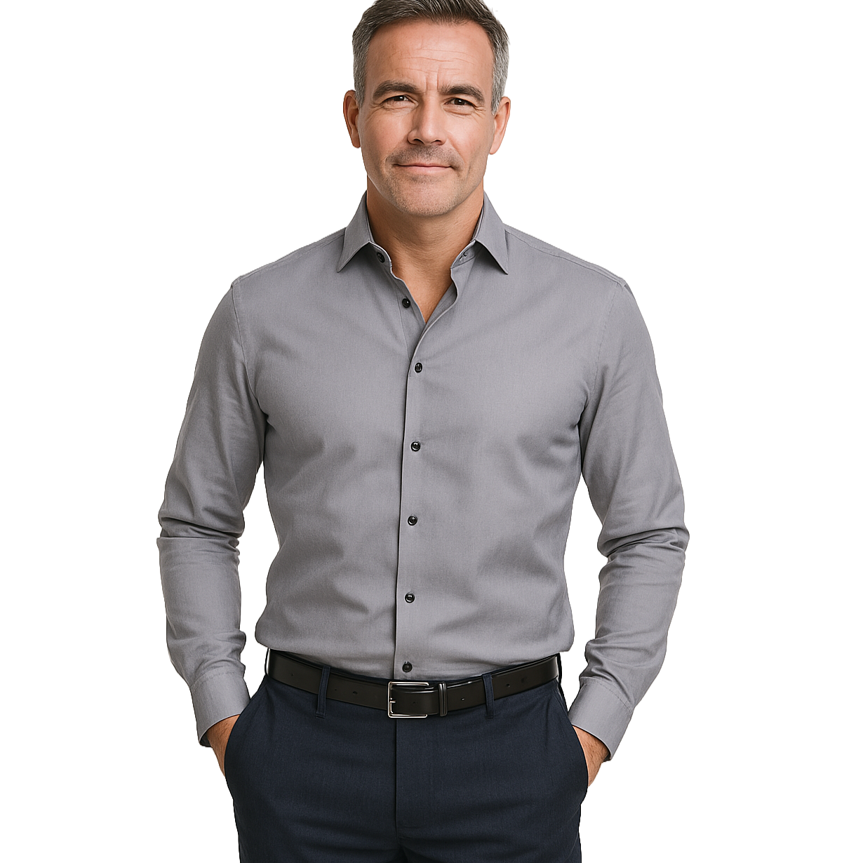 3 Pack Men's Elastic Dress Shirts, Slim Fit Long Sleeves Shirts