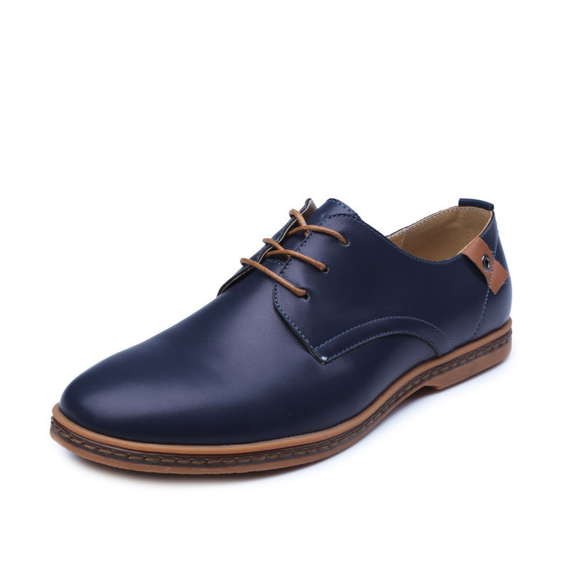 Mens Casual Lace-up Shoes, Classic Office Leather Shoes