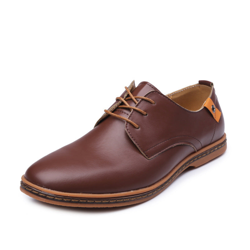Mens Casual Lace-up Shoes, Classic Office Leather Shoes