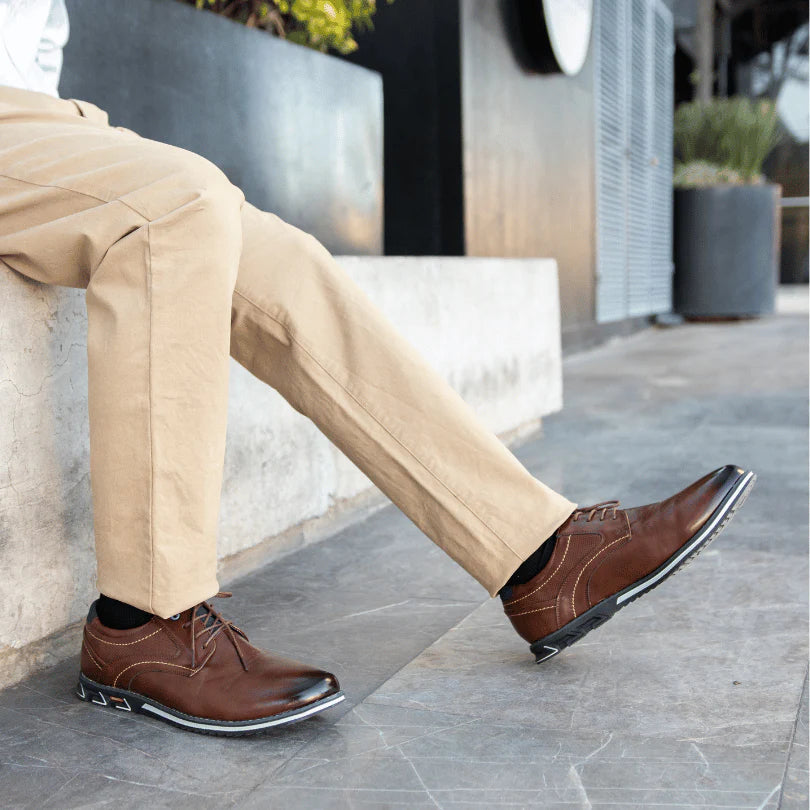 Men's Orthopedic Comfortable Leather Walking Office Shoes