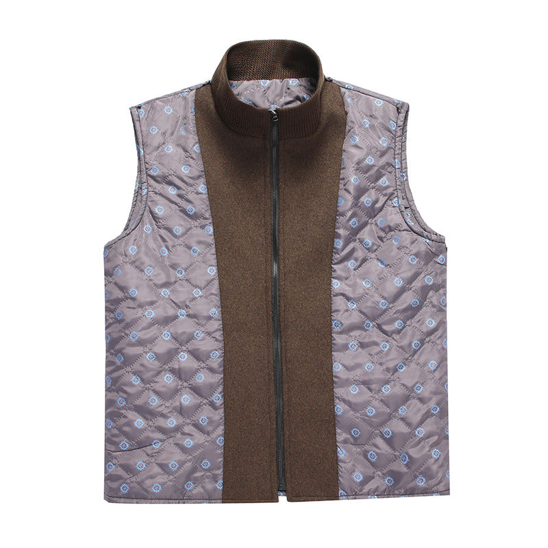 Men's Thick Double Layered Collar Wool Pea Coat