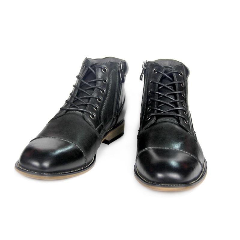 Classic Men's Cap Toe Leather Boots