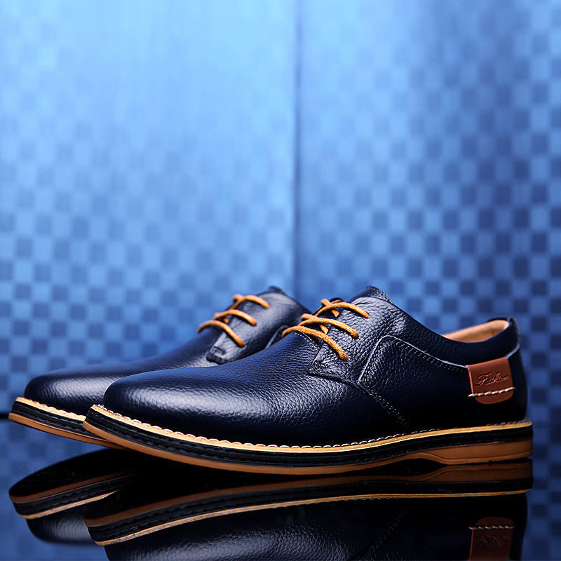 Mens Casual Lace-up Shoes, Classic Office Leather Shoes