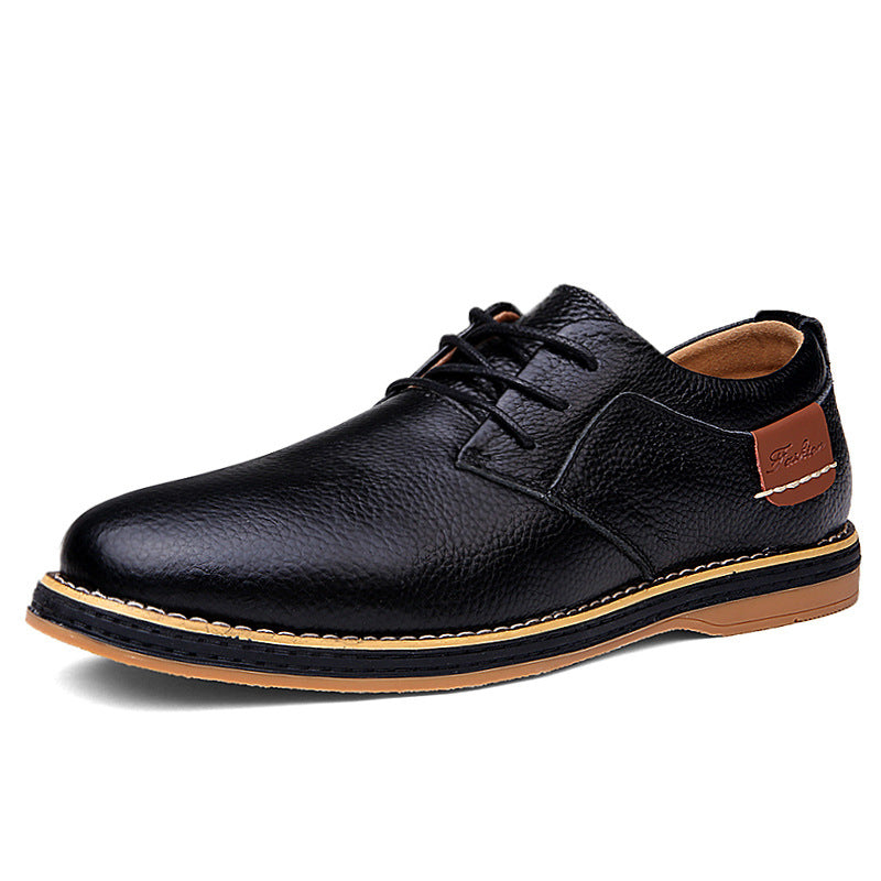 Mens Casual Shoes Lace-up Classic Office Leather Shoes