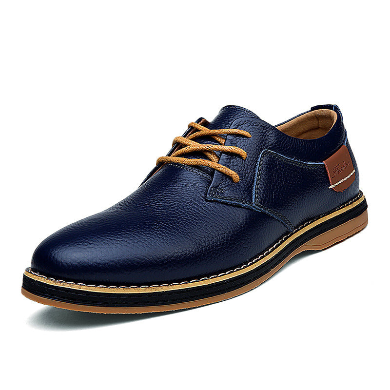 Mens Casual Shoes Lace-up Classic Office Leather Shoes