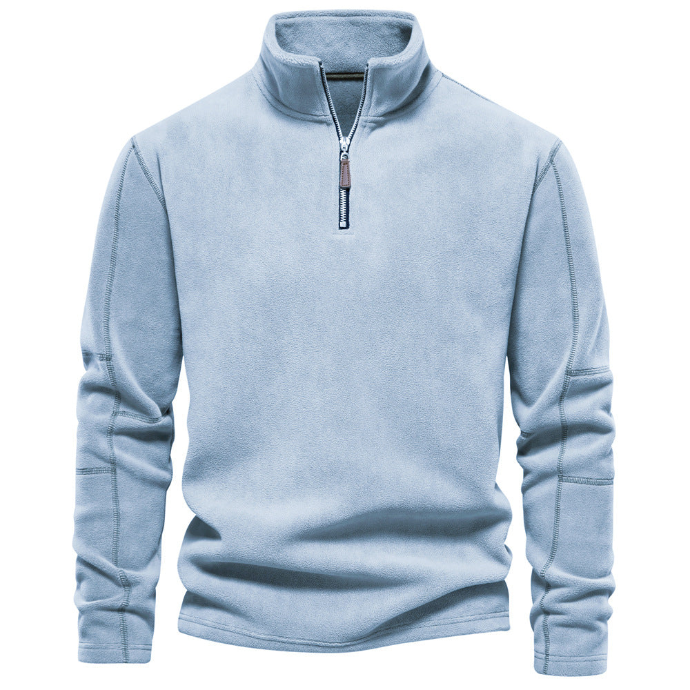 Men's Corduroy Stand Collar Classic-Fit Sweatshirt