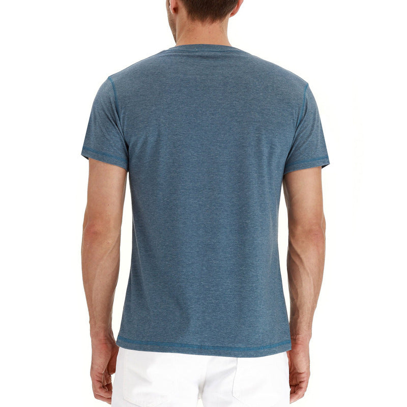 Men's Henley Fashion Casual Front Placket T-Shirts