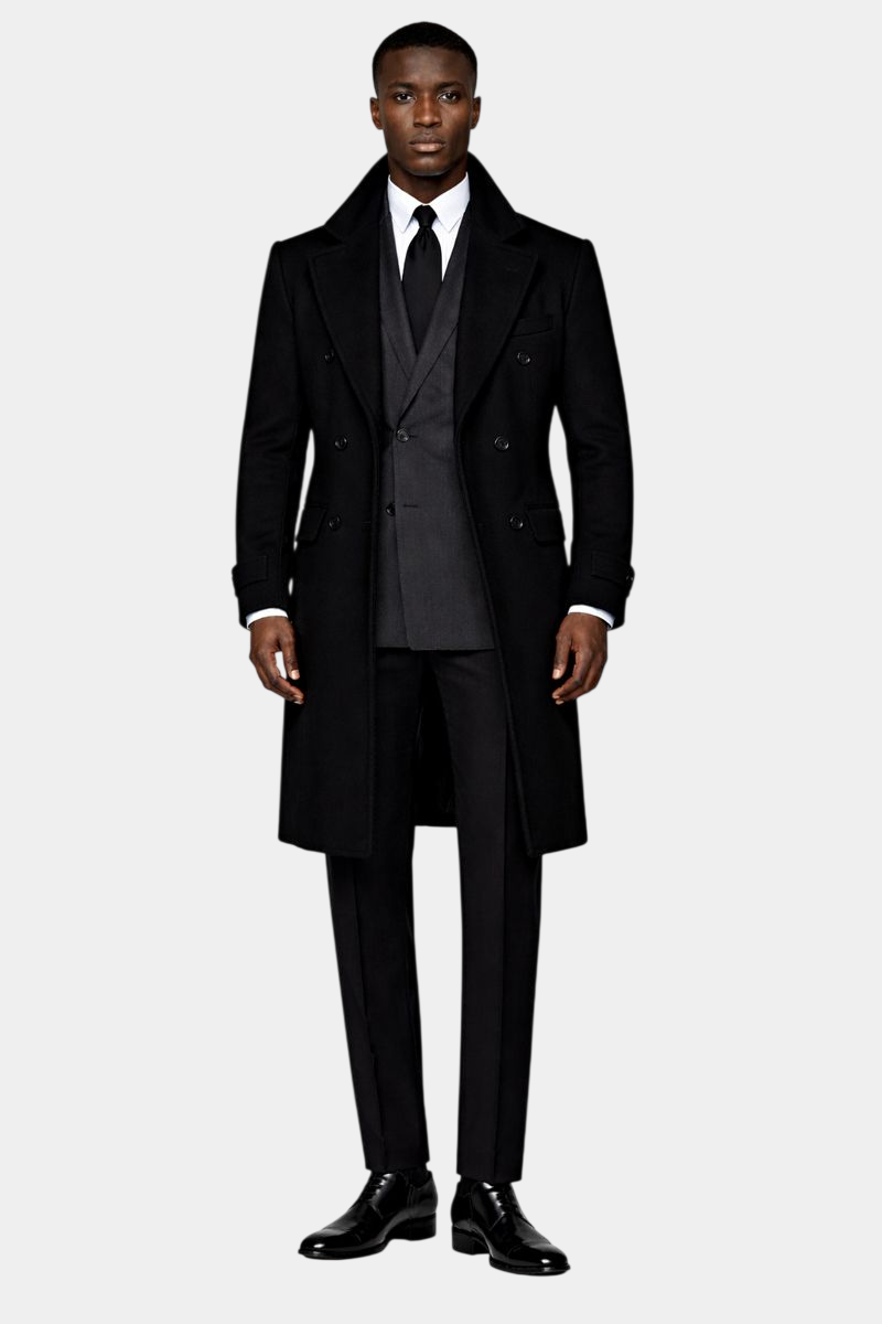 Wixese Long Wool Pea Coat