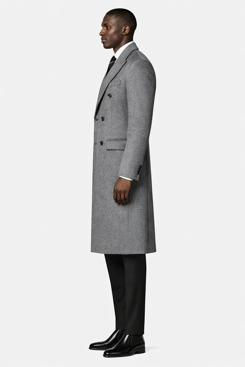Wixese Long Wool Pea Coat