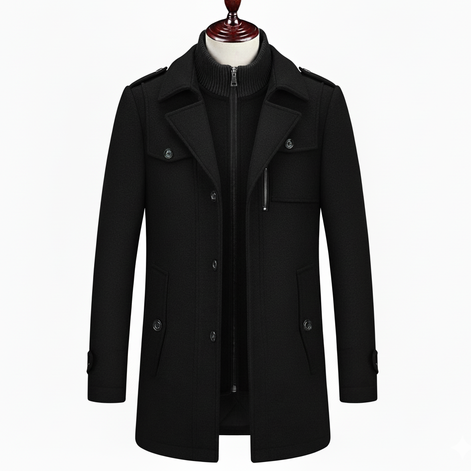 Men's British Premium Thick Double-Layer Wool Coat