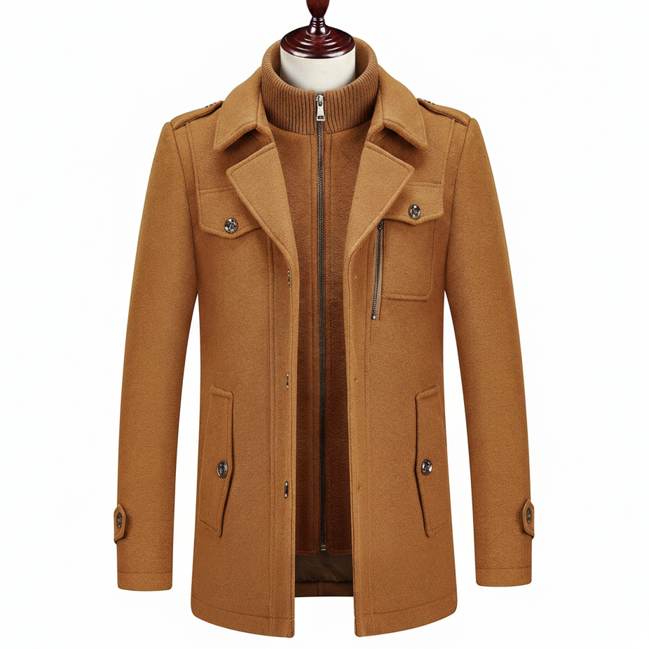 Men's British Premium Thick Double-Layer Wool Coat