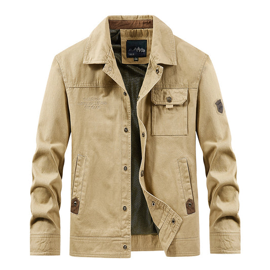 Men's Outdoor Casual Military Multi Pocket Jacket