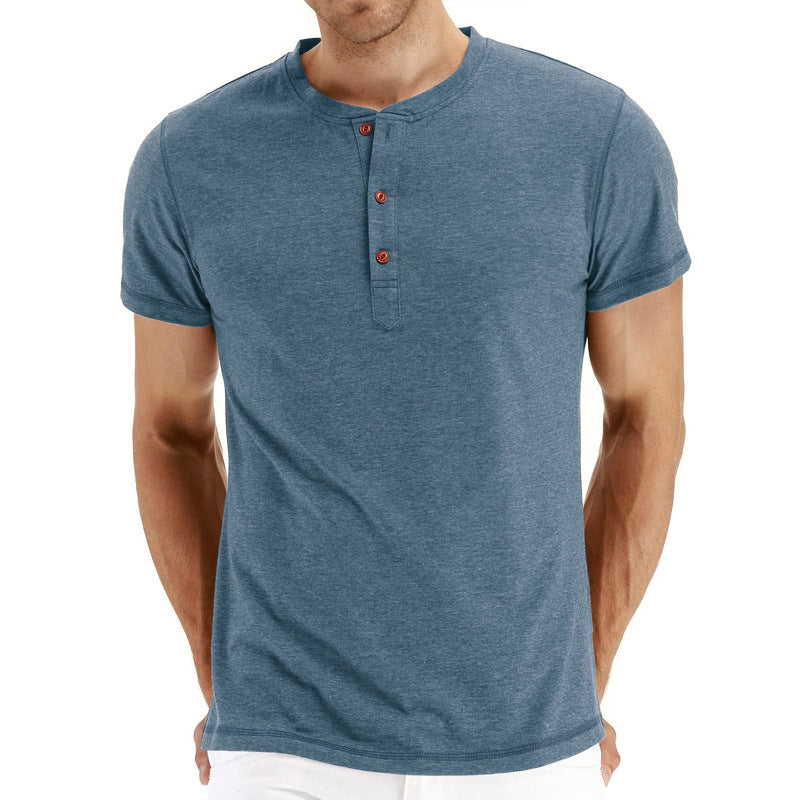 Men's Henley Fashion Casual Front Placket T-Shirts