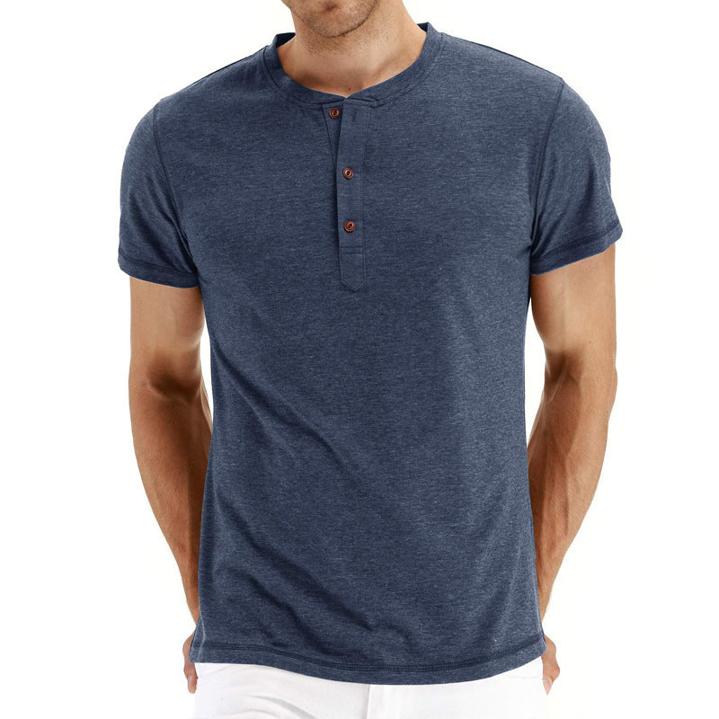 Men's Henley Fashion Casual Front Placket T-Shirts