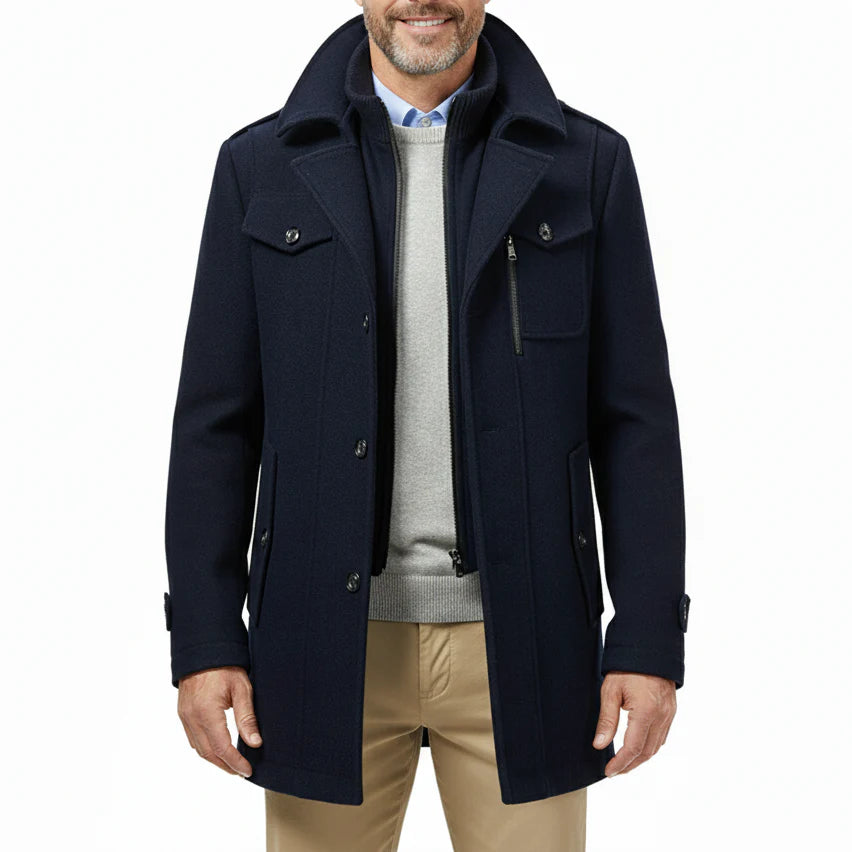 Men's British Premium Thick Double-Layer Wool Coat