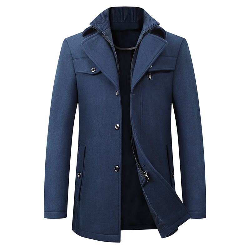 Men's Premium Thick Double-Layer Wool Coat