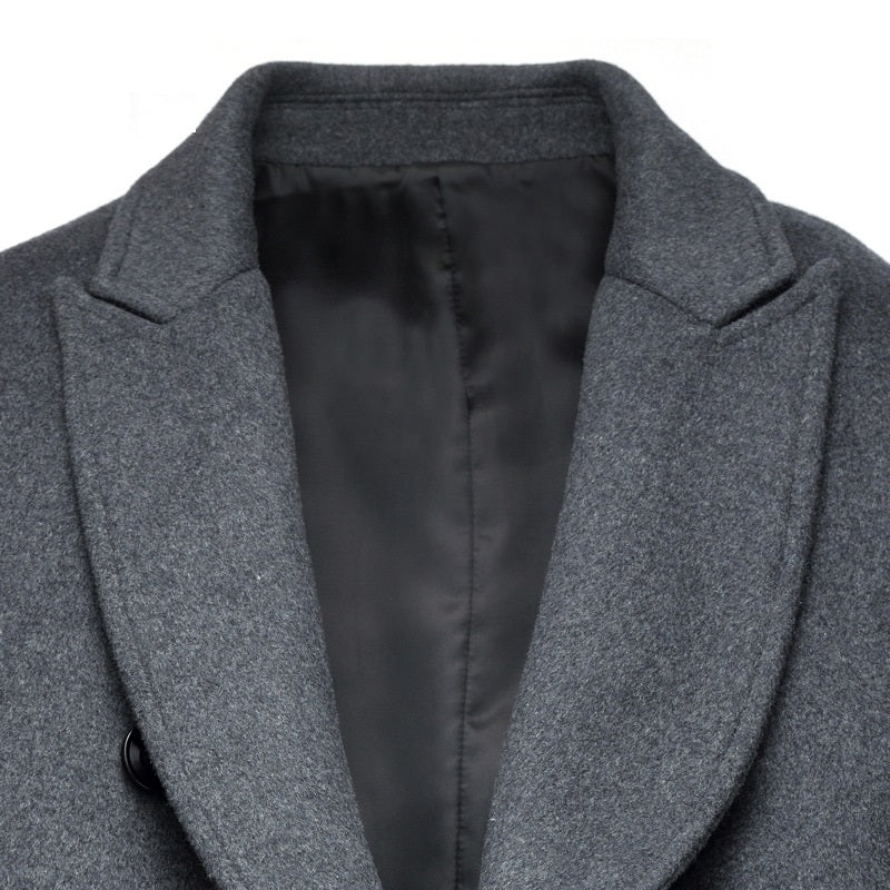 Gentlemen Slim Double Breasted Wool Coat