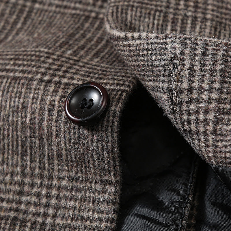 Men's Top Fitted Wool Pea Coat