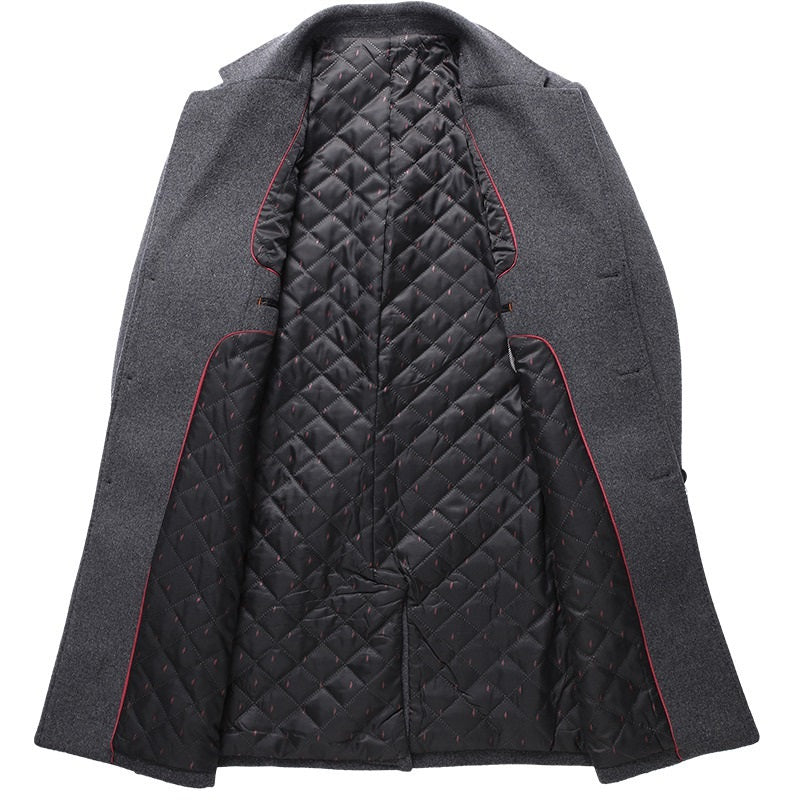 Men's Thicken Classic Business Wool Pea Coat