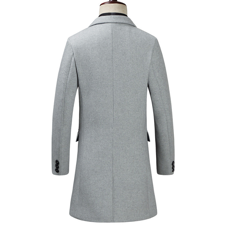 British Gentlemen Thick Long Wool Coat