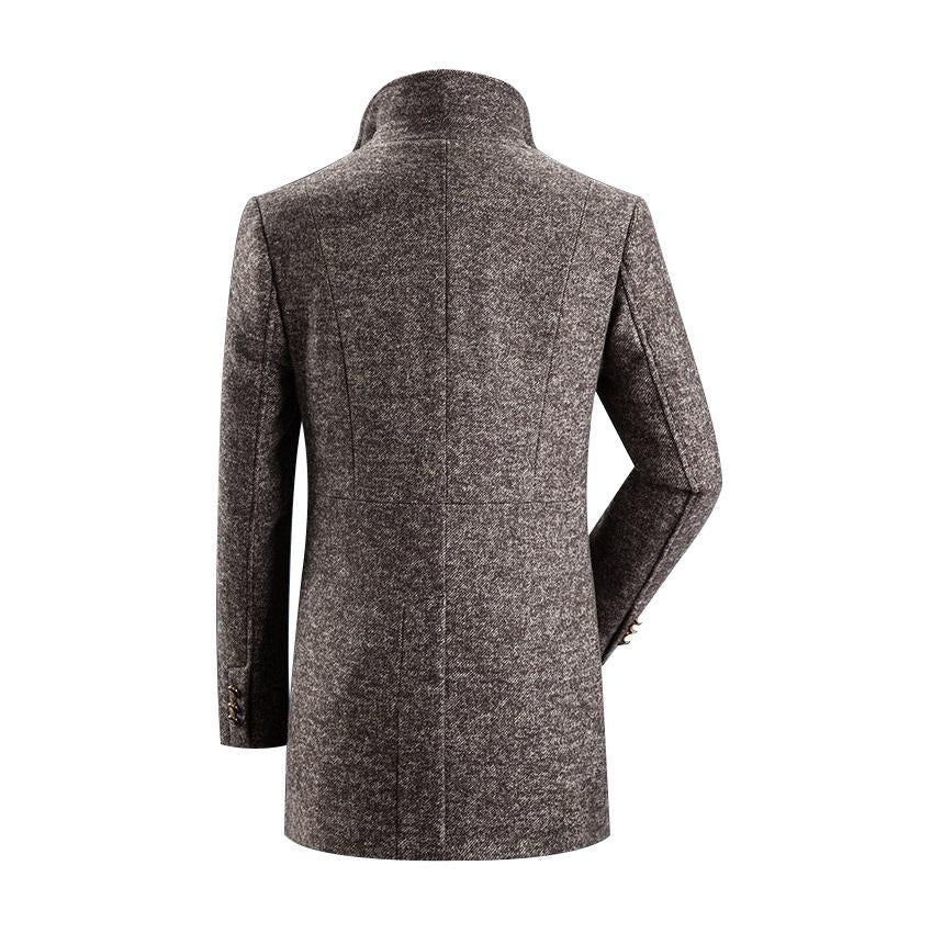 Gentlemen Scarf Premium Wool Coat #001