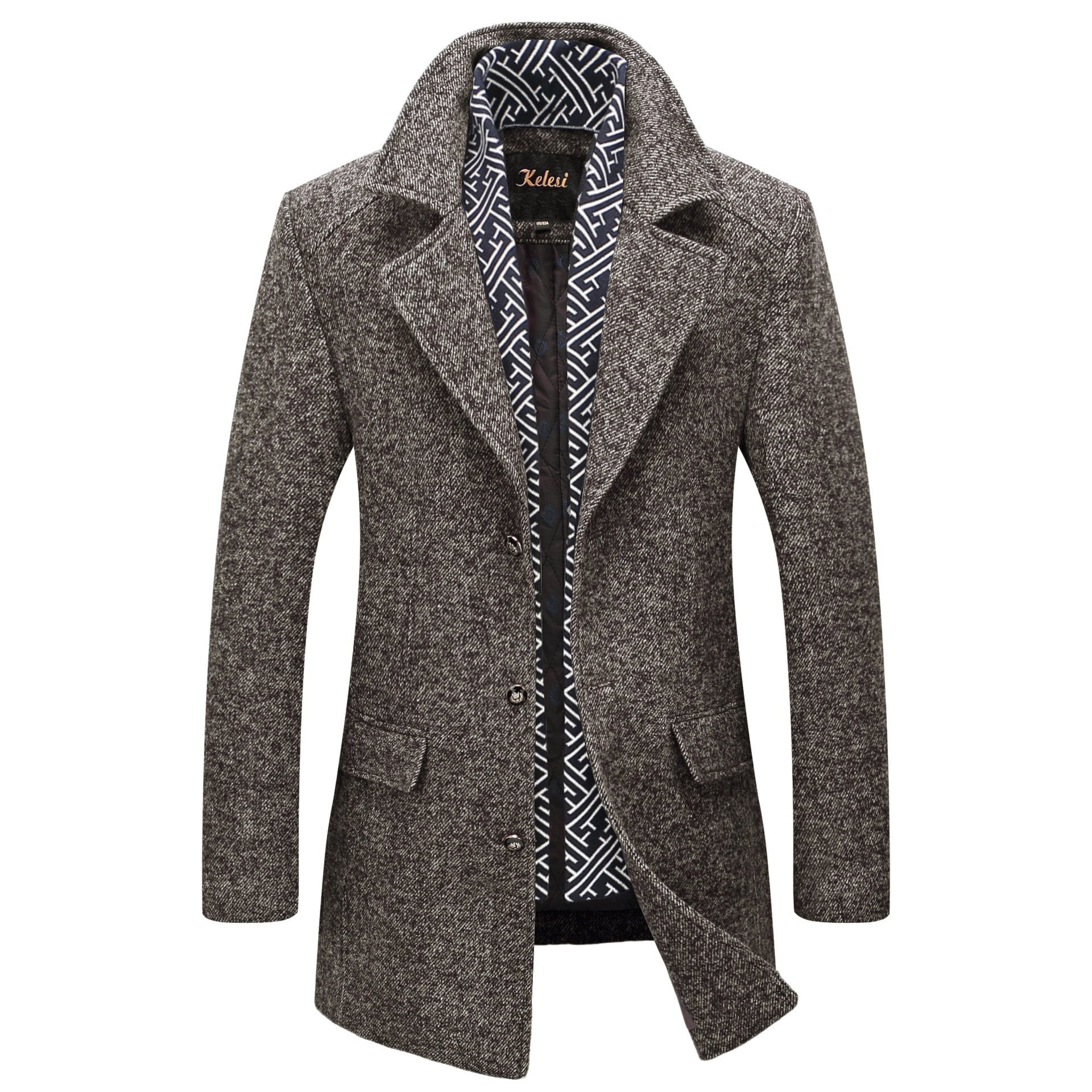 Gentlemen Scarf Premium Wool Coat #001