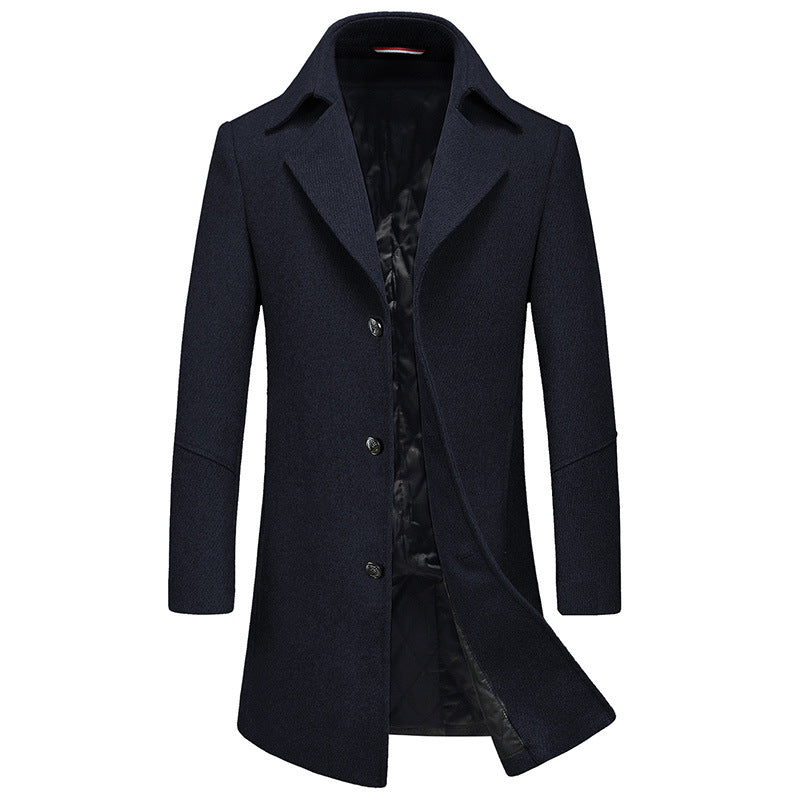 Men's Classic Long Wool Blend Coat