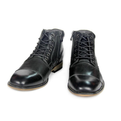 Classic Men's Cap Toe Leather Boots