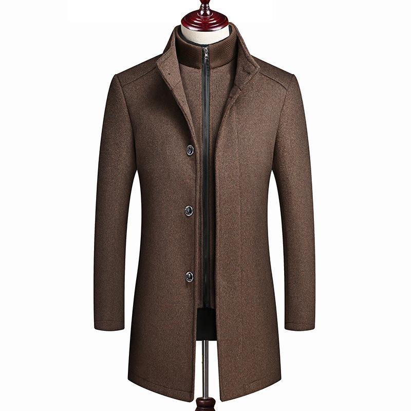 Premium Men's British Double-Layer Wool Coat