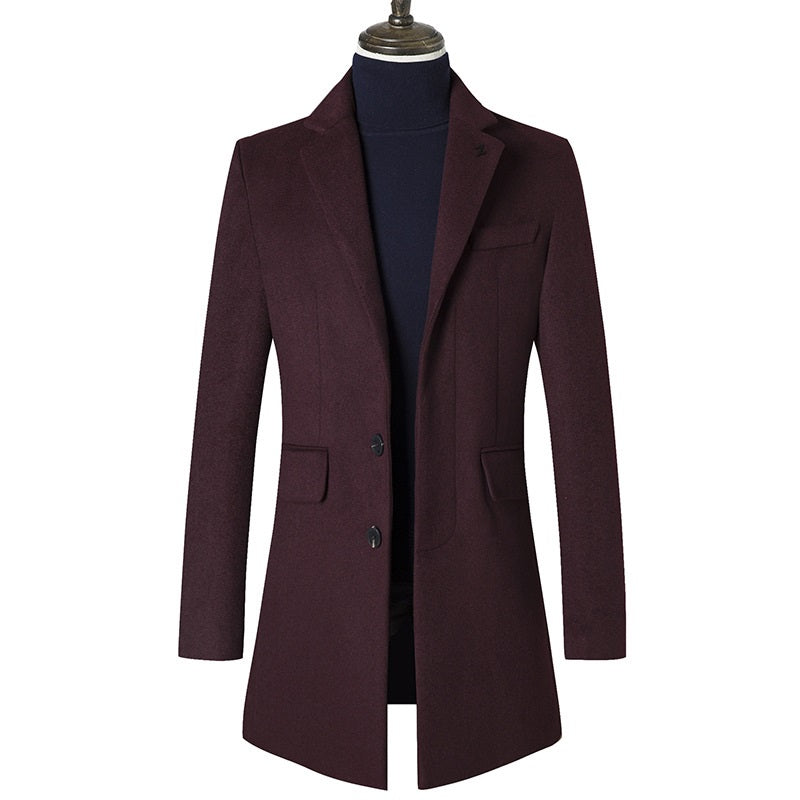 Gentlemen Slim Wool Coat #002