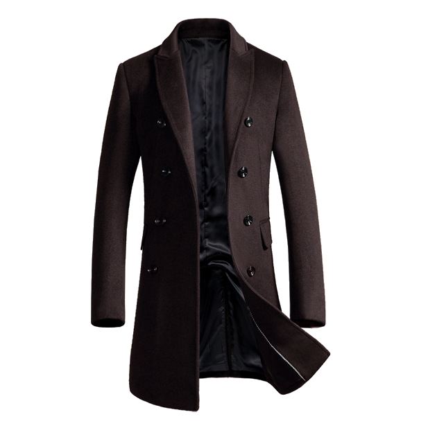 Gentlemen Slim Double Breasted Wool Coat