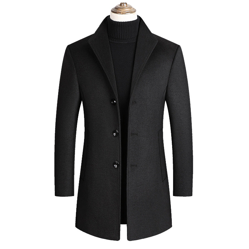 British Gentleman Premium Thick Wool Pea Coat