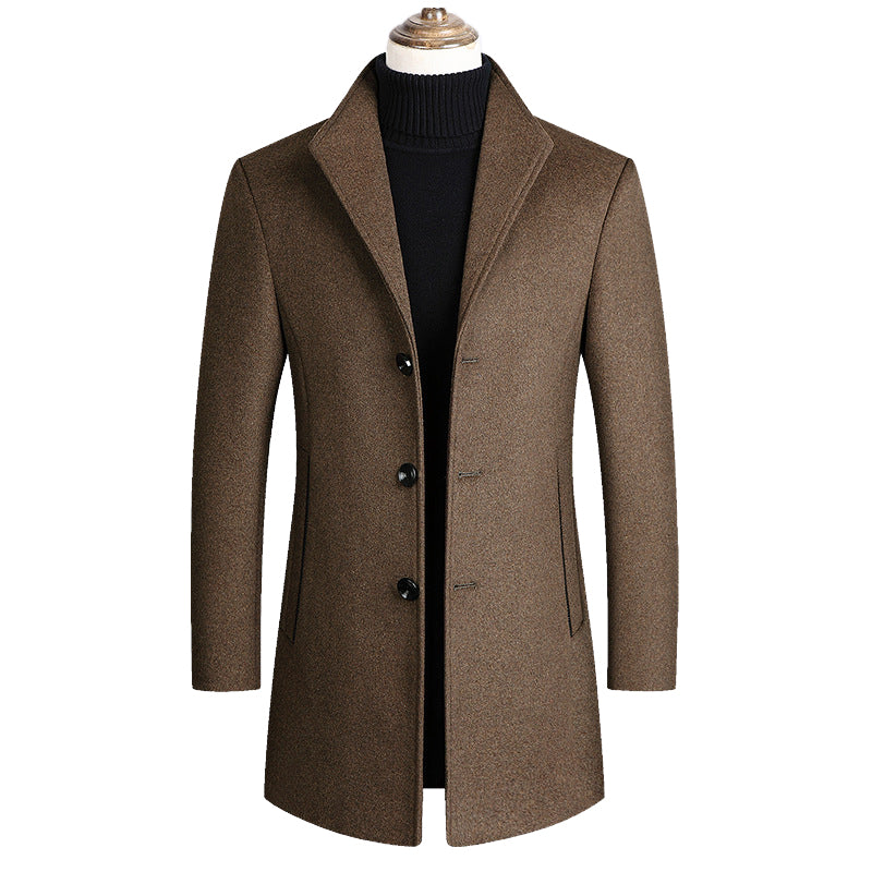 British Gentleman Premium Thick Wool Pea Coat