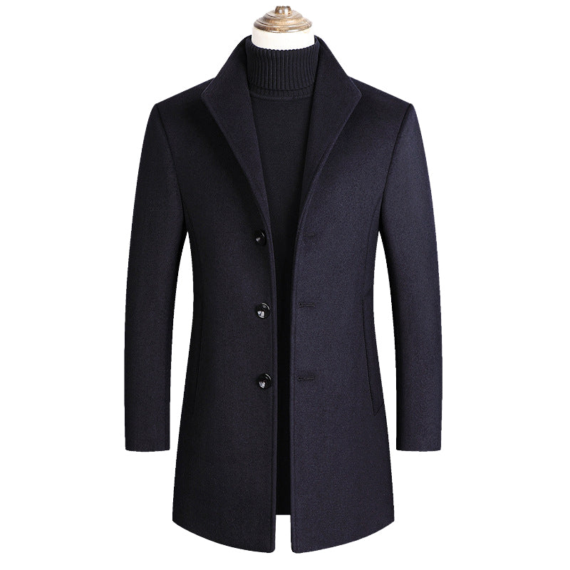 British Gentleman Premium Thick Wool Pea Coat